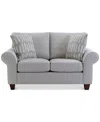 Macy's Saeville 66" Fabric Loveseat, Created For  In Smoke