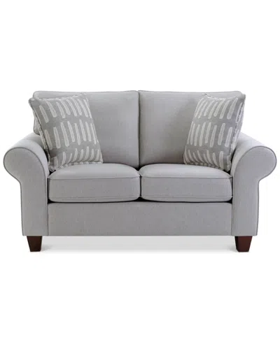 Macy's Saeville 66" Fabric Loveseat, Created For  In Smoke