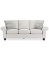 Macy's Saeville 90" Fabric Sofa, Created For  In Pearl