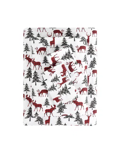 Macy's Sanders Holiday Printed Microfiber 4-pc. Sheet Set, Full In Multi