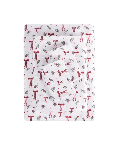 Macy's Sanders Holiday Printed Microfiber 4-pc. Sheet Set, King In Multi