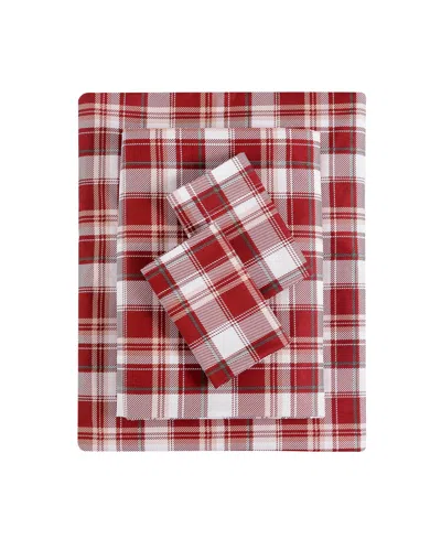 Macy's Sanders Holiday Printed Microfiber 4-pc. Sheet Set, Queen In Village Frolic