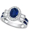 Macy's Sapphire (1-1/2 Ct. T.w.) & Diamond (3/8 Ct. T.w.) Ring In 14k White Gold (also Available In Ruby &  In Multi