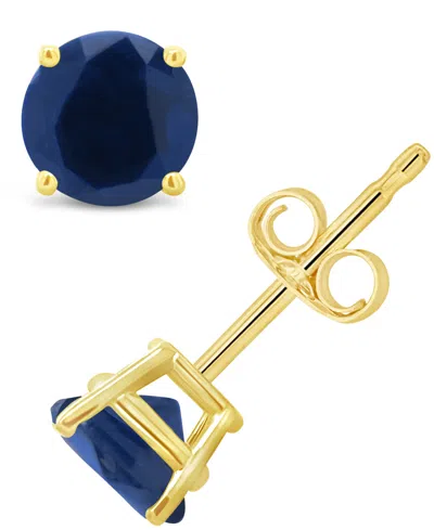 Macy's Sapphire (1-1/5 Ct. T.w.) Stud Earrings In 14k White Gold. Also Available In 14k Yellow Gold