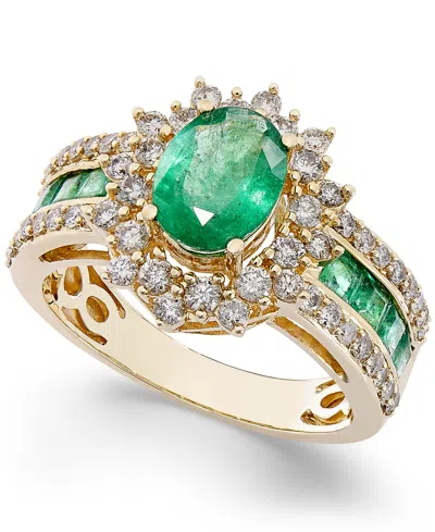 Macy's Sapphire (2-1/3 Ct. T.w) And Diamond (3/4 Ct. T.w.) Ring In 14k White Gold (also Available In Ruby A In Multi