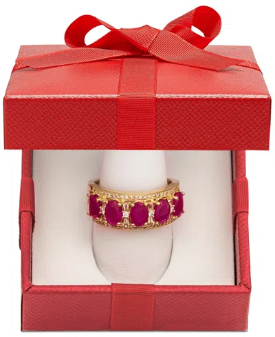 Macy's Sapphire (2-7/8 Ct. T.w.) & Diamond (1/3 Ct. T.w.) Ring In 14k White Gold (also In Emerald, Tanzanit In Ruby,yellow Gold