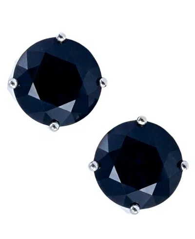 Macy's Sapphire (2 Ct. T.w.) Stud Earrings In 14k White Gold In Blue
