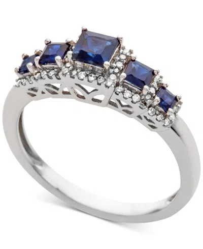 Macy's Sapphire (3/4 Ct. T.w.) & Diamond (1/6 Ct. T.w.) Ring In 14k Gold (also Available In Ruby & Emerald)