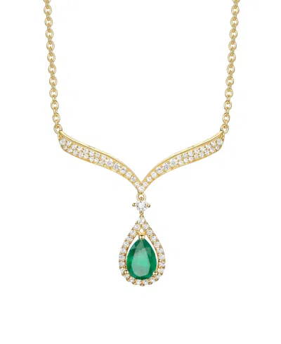 Macy's Sapphire (7/8 Ct. T.w.) And Diamond (1/3 Ct. T.w.) Necklace In 14k White Gold (also Available In Eme