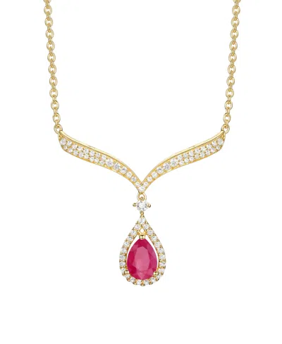 Macy's Sapphire (7/8 Ct. T.w.) And Diamond (1/3 Ct. T.w.) Necklace In 14k White Gold (also Available In Eme