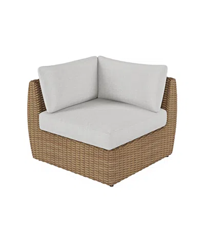 Macy's Sculptura 36" Aluminum Outdoor Corner Club Chair, Created For  In Brown