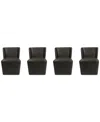 Macy's Seham 4-pc. Faux Leather Dining Chair Set, Created For  In Slate