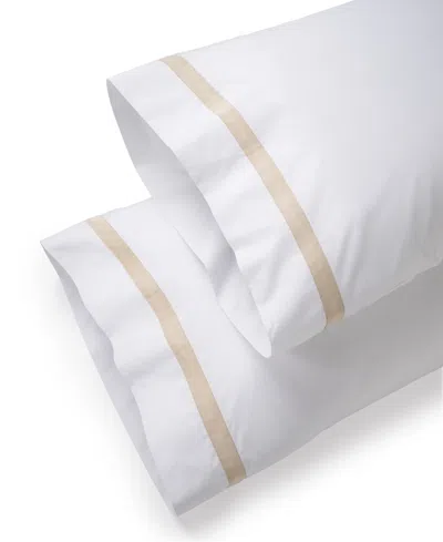 Macy's Sferra Estate Woven Cotton Pillowcase Pair, Standard In White