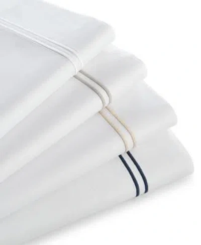 Macy's Sferra Grand Hotel Cotton Sheets In White,navy
