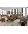 Macy's Sheeler Fabric Zero Gravity Sectional Collection Created For Macys In Flax