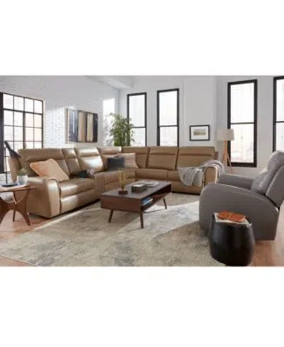 Macy's Sheeler Fabric Zero Gravity Sectional Collection Created For Macys In Flax