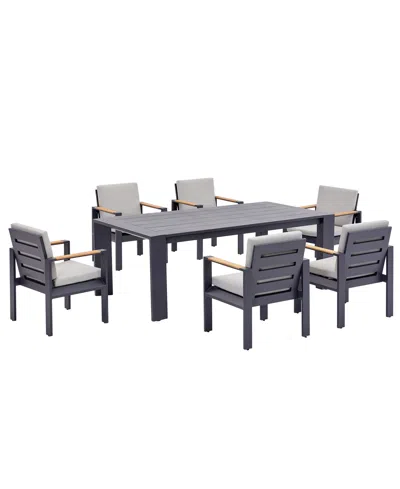 Macy's Sienna 7-pc. Outdoor Dining Set, Created For  In Gray
