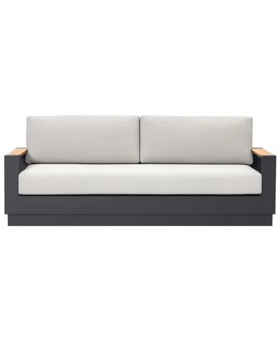 Macy's Sienna 87" Aluminum Outdoor Sofa, Created For  In Gray