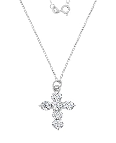 Macy's Silver-plated Dangling Cross Charm Necklace
