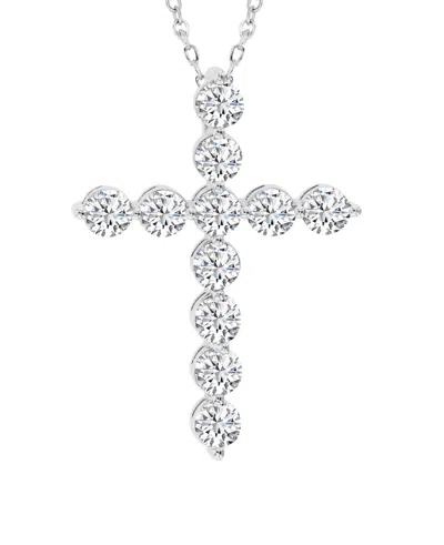 Macy's Silver-plated Mini Round Cross Necklace