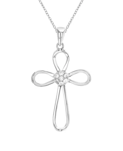 Macy's Silver-plated Religious Cross Charm Necklace