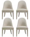 Macy's Sirena 4-pc. Woven Side Chair Set In Sand