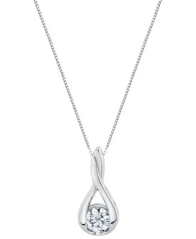 Macy's Sirena Lab Grown Diamond Knot Pendant Necklace 1 2 Ct. T.w. In 14k White Or Yellow Gold