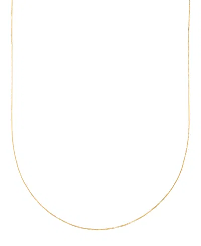 Macy's Solid Box Chain Necklace In 14k Yellow Gold