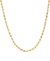 Macy's Solid Polished Oval Link Chain Necklace In 10k Yellow Gold In Gold