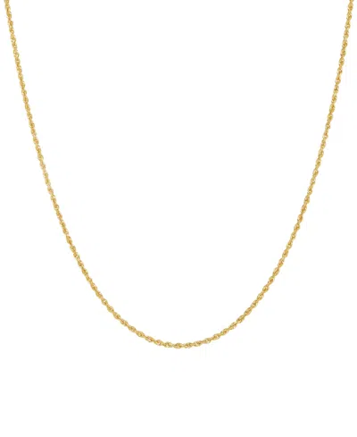 Macy's Solid Rope Chain Necklace In 14k Yellow Gold