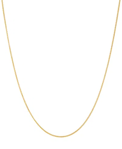 Macy's Solid Wheat Chain Necklace In 14k Yellow Gold