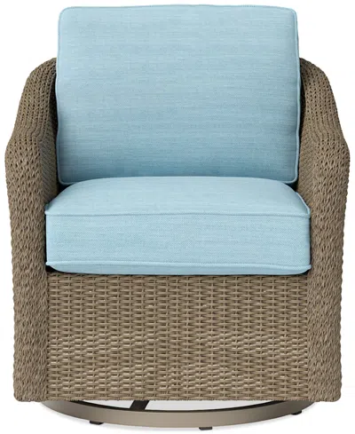 Macy's Sonetta Outdoor Swivel Chair, Created For  In Spa Light Blue