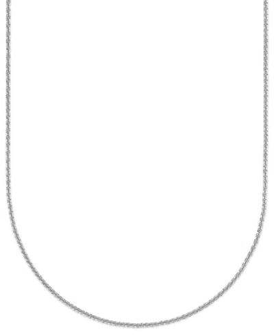 Macy's Sparkle Chain 16" Necklace In 10k White Gold (2mm),  Exclusive