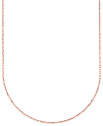 Macy's Sparkle Chain 20" Necklace In 10k Rose Gold (2mm),  Exclusive