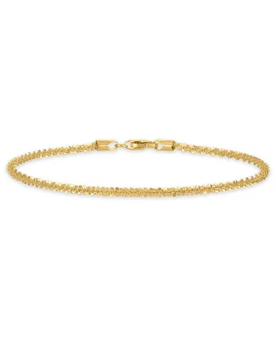 Macy's Sparkle Chain 7.5" Bracelet In 10k Yellow Gold (2mm)