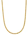 Macy's Sparkle Rope Link Chain Necklace 3mm Collection In 14k Gold In Yellow Gold