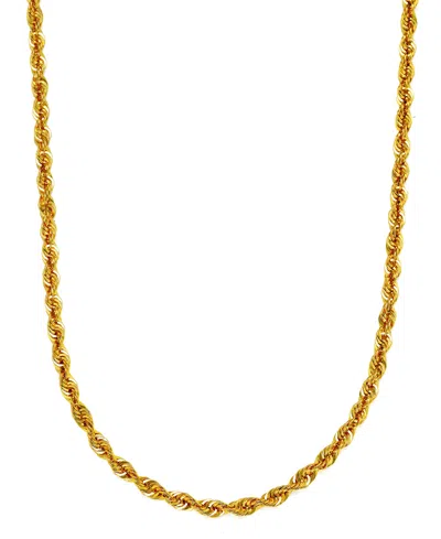 Macy's Sparkle Rope Link 20" Chain Necklace (3.6mm) In 14k Gold In Yellow Gold