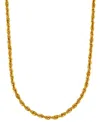Macy's Sparkle Rope Link 22" Chain Necklace (3-5/8mm) In 14k Gold In Yellow Gold