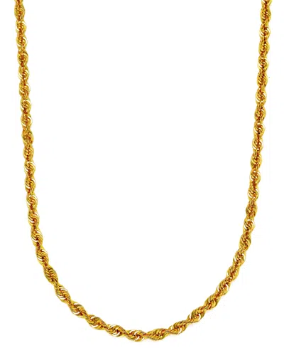 Macy's Sparkle Rope Link 22" Chain Necklace (3-5/8mm) In 14k Gold In Yellow Gold