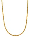 Macy's Sparkle Rope Link Chain Necklace 3mm Collection In 14k Gold In Yellow Gold