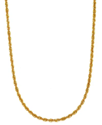Macy's Sparkle Rope Link 22" Chain Necklace (3mm) In 14k Gold In Yellow Gold