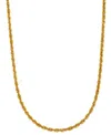 Macy's Sparkle Rope Link 24" Chain Necklace (3mm) In 14k Gold In Yellow Gold