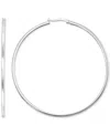 Macy's Square Tube Hoop Earrings In 14k Gold Vermeil, 60mm (also In Sterling Silver) In Silver