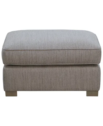 Macy's Stacia 33" Fabric Upholstered Bench Ottoman In Brown
