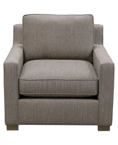 Macy's Stacia 37" Fabric Fully Padded Chair In Brown