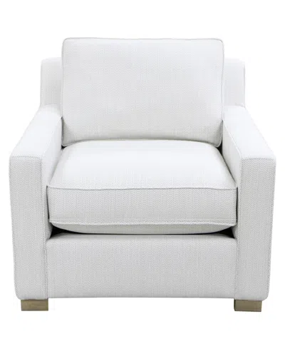 Macy's Stacia 37" Fabric Fully Padded Chair In Silver