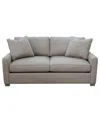 Macy's Stacia 73" Fabric Deep-seated Apartment Sofa In Gray