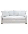 Macy's Stacia 73" Fabric Deep-seated Apartment Sofa In Silver