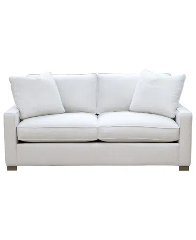 Macy's Stacia 73" Fabric Deep-seated Apartment Sofa In Silver