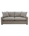 Macy's Stacia 82" Fabric Dynamic Suspension System Sofa In Brown